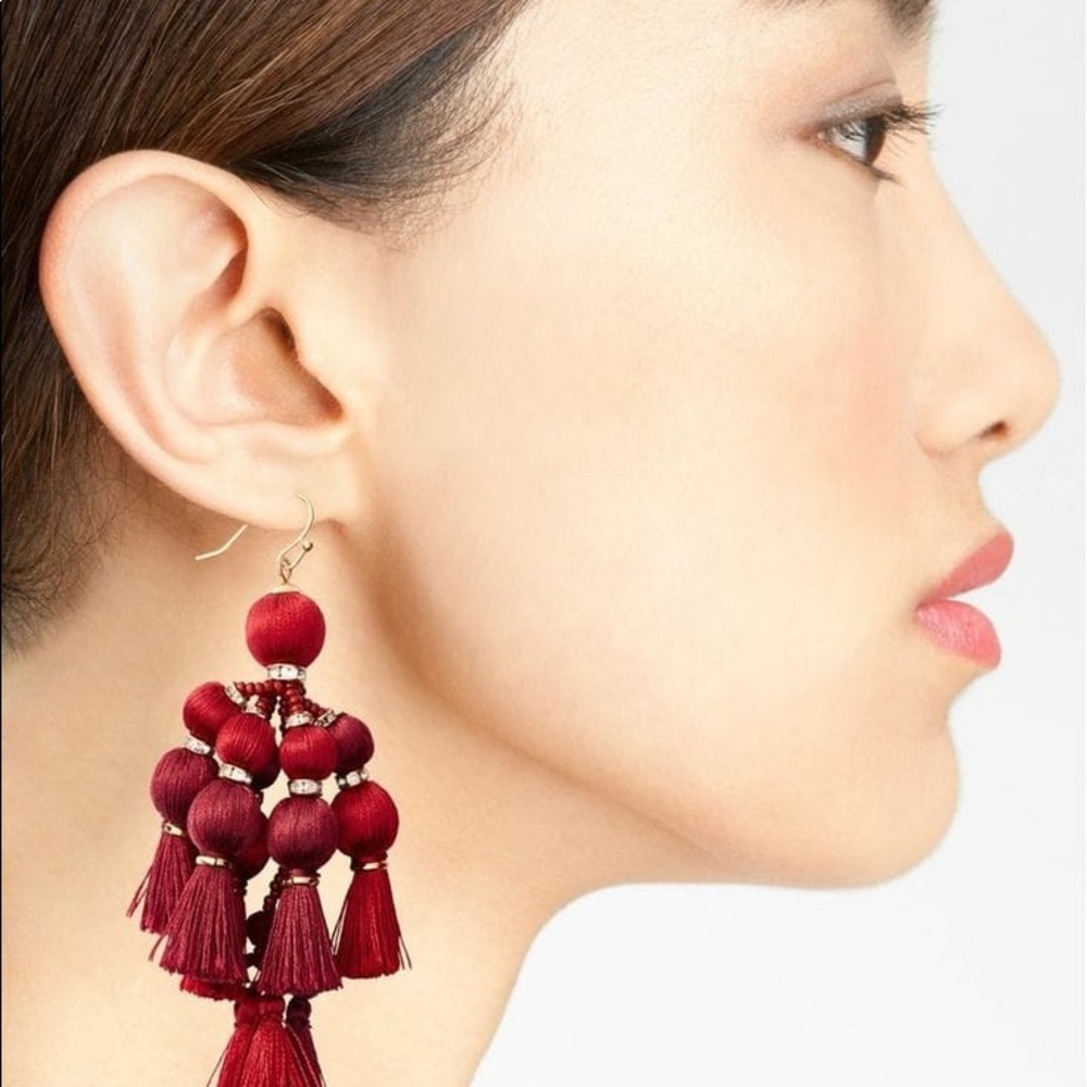 Kate Spade Pretty Poms Tassel Statement Earrings - Picture 4 of 5